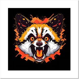 red panda Posters and Art